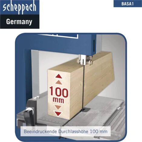 BANDSÄGE HOLZBANDSÄGE 205MM 300W SCHEPPACH BASA1 + QUERSCHNEIDLEHRE +2 SÄGEBLATT 6 BANDSÄGE HOLZBANDSÄGE 205MM 300W SCHEPPACH BASA1 + QUERSCHNEIDLEHRE +2 SÄGEBLATT – Bild 4