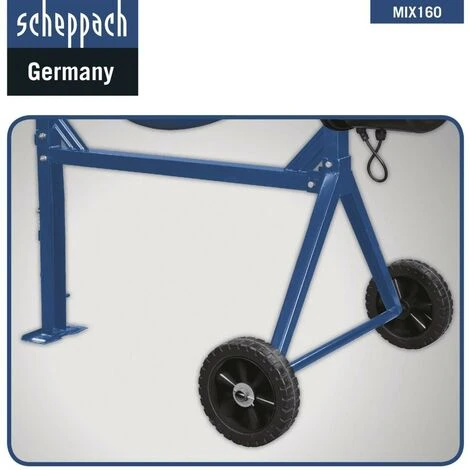 SCHEPPACH MIX160 BETONMISCHER BETONMISCHMASCHINE MÖRTELMISCHER 160L 650W 4 SCHEPPACH MIX160 BETONMISCHER BETONMISCHMASCHINE MÖRTELMISCHER 160L 650W – Bild 2