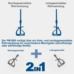 Scheppach Handrührwerk 1600W Rührgerät 55cm Mörtelrührer PM1600 Ø14cm 9 Scheppach Handrührwerk 1600W Rührgerät 55cm Mörtelrührer PM1600 Ø14cm -Scheppach 43857869 3