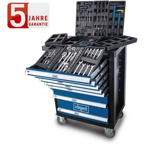 Scheppach Werkstattwagen TW1100 Bestückt 70 Teile Werkzeugset Schubladenwagen 3 Scheppach Werkstattwagen TW1100 Bestückt 70 Teile Werkzeugset Schubladenwagen
