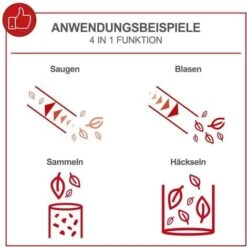 Scheppach Benzin Laubbläser LBH2600P 1PS Motor Laubsauger Gebläse Häcksler -Scheppach 43864181 3