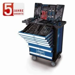 Scheppach TW1000 Premium Werkstattwagen GefĂŒllt Inkl. 263tlg. Werkzeugset