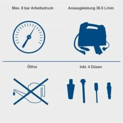 Scheppach Kompressor AirForce 5 Luftkompressor Druckluft Tragbar 1100W 8bar 9 Scheppach Kompressor AirForce 5 Luftkompressor Druckluft Tragbar 1100W 8bar -Scheppach 43866129 3