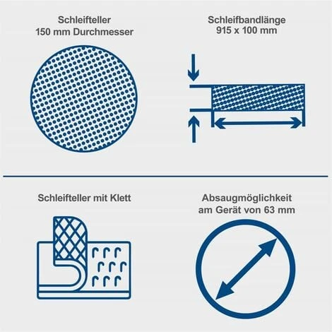 Scheppach Band- Und Tellerschleifer BTS900 150mm Weiterentwicklung Des BTS800 5 Scheppach Band- Und Tellerschleifer BTS900 150mm Weiterentwicklung Des BTS800 – Bild 3