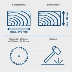Scheppach Kapp Und Gehrungssäge HM254 Zugsäge Kappsäge Softstart 2.Sägeblatt -Scheppach 43894603 3