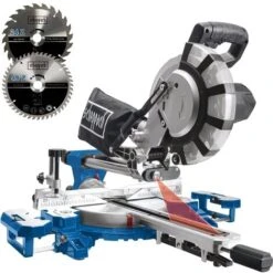 Scheppach Kapp-Zugsäge HM216SPX 2000 W 2 Alu Werkstückauflagen 2. Sägeblatt