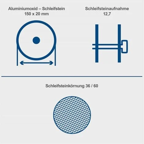 Scheppach Doppelschleifer SM150L 150mm Schleifmaschine Schleifbock 400Watt 230 4 Scheppach Doppelschleifer SM150L 150mm Schleifmaschine Schleifbock 400Watt 230 – Bild 2