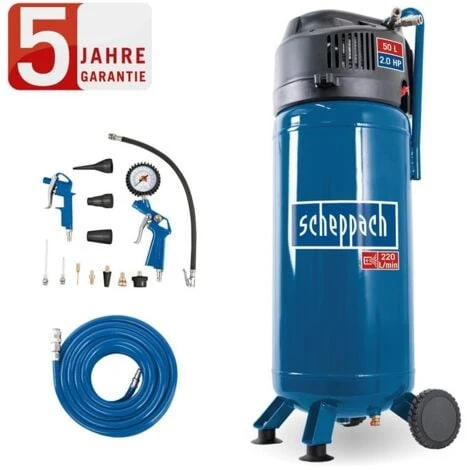 Scheppach Druckluft Kompressor 50L Luftkompressor 10bar 2PS Stehend HC51V 3 Scheppach Druckluft Kompressor 50L Luftkompressor 10bar 2PS Stehend HC51V