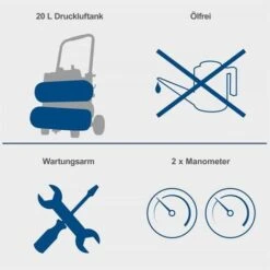 Scheppach Ultra Silent Ölfrei Kompressor HC20Si Twin Flüster Leise Doppeltank 9 Scheppach Ultra Silent Ölfrei Kompressor HC20Si Twin Flüster Leise Doppeltank -Scheppach 44937776 3
