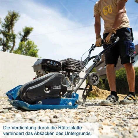 Scheppach Benzin Rüttelplatte HP1900S 5,6PS 17kN Fahrvorrichtung Gummimatte 7 Scheppach Benzin Rüttelplatte HP1900S 5,6PS 17kN Fahrvorrichtung Gummimatte – Bild 5