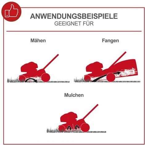 Scheppach Benzin Rasenmäher MS132-42 3,3PS 5in1 Mit Antrieb Breite 42cm 0,6 L Öl 5 Scheppach Benzin Rasenmäher MS132-42 3,3PS 5in1 Mit Antrieb Breite 42cm 0,6 L Öl – Bild 3