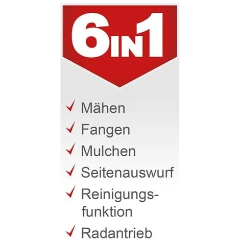 Scheppach Benzin Rasenmäher MS161-46 3,5PS 6in1 Mit Antrieb Breite 46cm 0,6 L Öl 4 Scheppach Benzin Rasenmäher MS161-46 3,5PS 6in1 Mit Antrieb Breite 46cm 0,6 L Öl – Bild 2