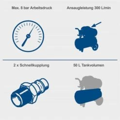 Scheppach Super Silent Ölfrei Kompressor HC51Si Doppelzylinder Flüster Leise -Scheppach 50327794 3