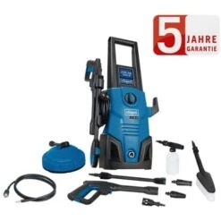 Scheppach Hochdruckreiniger HCE1650, 135 Bar, Flächenreiniger Bürsten +Zubehör
