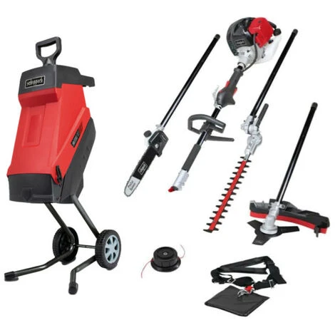 Pack SCHEPPACH Elektro-Häcksler - 2400 W - 2 Auffangbeutel - GS55 - ProCut 4-in-1-Multifunktionswerkzeug - 1,8 PS - MFH 3 Pack SCHEPPACH Elektro-Häcksler - 2400 W - 2 Auffangbeutel - GS55 - ProCut 4-in-1-Multifunktionswerkzeug - 1,8 PS - MFH