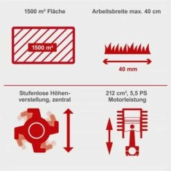 Scheppach Profi Benzin Vertikutierer SC50VARIO, 40 Cm Breite, 4 KW, 17 Messer 7 Scheppach Profi Benzin Vertikutierer SC50VARIO, 40 Cm Breite, 4 KW, 17 Messer -Scheppach 54867977 3