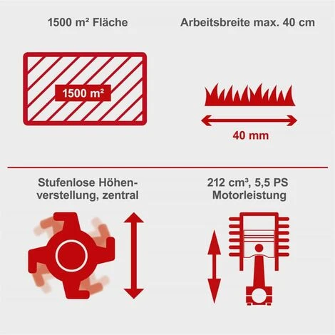 Scheppach Profi Benzin Vertikutierer SC50VARIO, 40 Cm Breite, 4 KW, 17 Messer 5 Scheppach Profi Benzin Vertikutierer SC50VARIO, 40 Cm Breite, 4 KW, 17 Messer – Bild 3