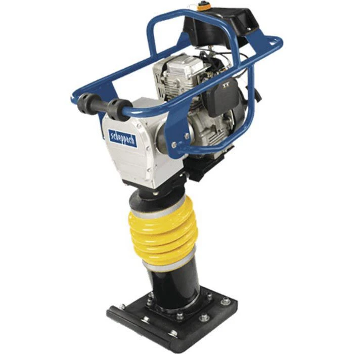 Scheppach Vibrationsstampfer VS1000, Benzin, 10 KN Verdichtungsdruck, 80 Kg, Inkl. Fahrwerk 3 Scheppach Vibrationsstampfer VS1000, Benzin, 10 KN Verdichtungsdruck, 80 Kg, Inkl. Fahrwerk