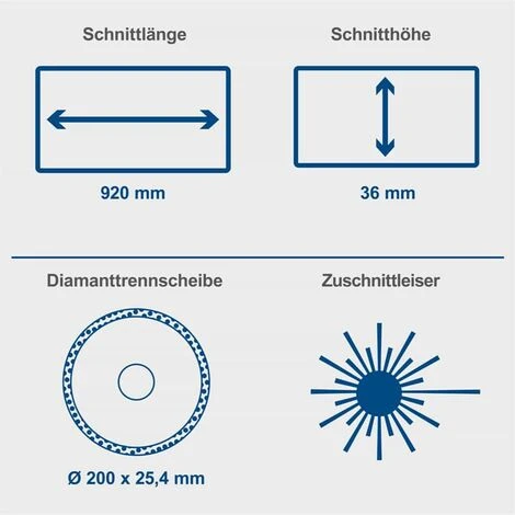 Scheppach Fliesenschneider FS3600 900W 920x36mm Fliesenschneidemaschine 6 Scheppach Fliesenschneider FS3600 900W 920x36mm Fliesenschneidemaschine – Bild 4
