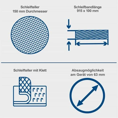 Scheppach Band- Und Tellerschleifer BTS900 150mm Weiterentwicklung BTS800 18tlg. 4 Scheppach Band- Und Tellerschleifer BTS900 150mm Weiterentwicklung BTS800 18tlg. – Bild 2