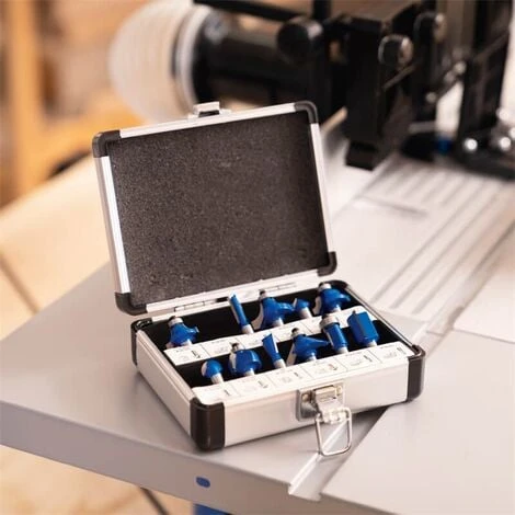 Scheppach Tischfräsmaschine HF50 Tischfräse Fräsmaschine Fräse 1500W 12tlg. Set 4 Scheppach Tischfräsmaschine HF50 Tischfräse Fräsmaschine Fräse 1500W 12tlg. Set – Bild 2