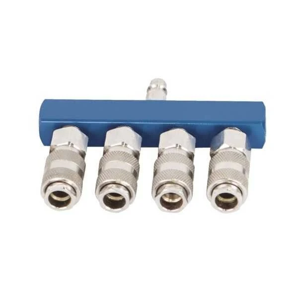 SCHEPPACH 4-Wege Druckluftverteiler Für Druckluftschnellkupplungen 3 SCHEPPACH 4-Wege Druckluftverteiler Für Druckluftschnellkupplungen