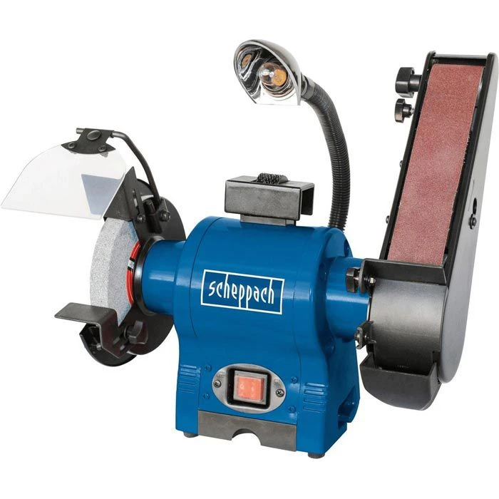 Scheppach Kombischleifer BGS700, 250 Watt, Schleifstein 150 Mm Ø, Schleifband 50 X 686 Mm 3 Scheppach Kombischleifer BGS700, 250 Watt, Schleifstein 150 Mm Ø, Schleifband 50 X 686 Mm