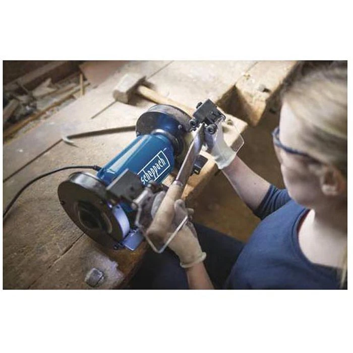 Scheppach Doppelschleifmaschine SM150L, 400 Watt, Grob- Und Feinschleifstein 150 Mm Ø 6 Scheppach Doppelschleifmaschine SM150L, 400 Watt, Grob- Und Feinschleifstein 150 Mm Ø – Bild 5