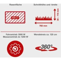 Scheppach Akku Rasentraktor MR760-E, 48 V, 76 Cm Schnittbreite Rasentraktor -Scheppach 92755084 3