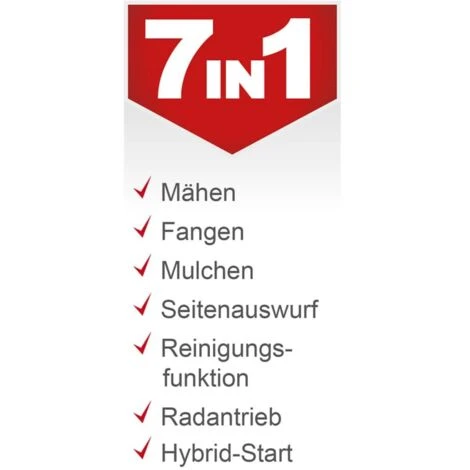 Scheppach Benzin Rasenmäher MS225-53E 7PS Mit Antrieb E-Start 53cm +Öl +2.Messer 6 Scheppach Benzin Rasenmäher MS225-53E 7PS Mit Antrieb E-Start 53cm +Öl +2.Messer – Bild 4
