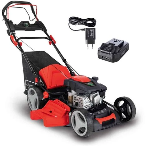 Scheppach Benzin-Rasenmäher MS173-51E 4,1PS- Radantrieb Hybrid-Start Akku +Lader 3 Scheppach Benzin-Rasenmäher MS173-51E 4,1PS- Radantrieb Hybrid-Start Akku +Lader