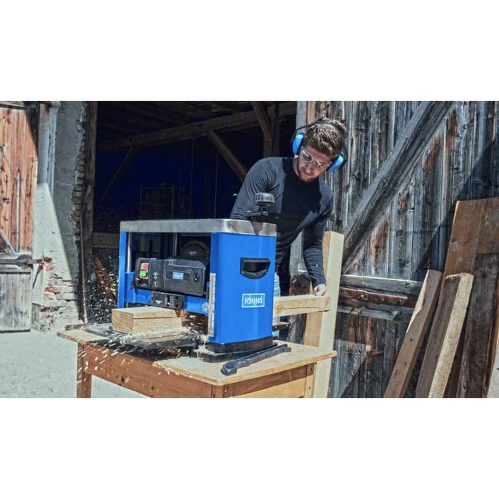 Scheppach Dickenhobel PLM1800, 1500 W, Durchlasshöhe Bis 152mm, Max. Hobelbreite 330mm 4 Scheppach Dickenhobel PLM1800, 1500 W, Durchlasshöhe Bis 152mm, Max. Hobelbreite 330mm – Bild 2