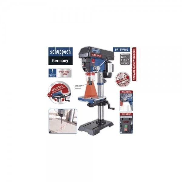 SCHEPPACH Bohrmaschine Tischbohrmaschine DP18Vario 230-240V 50Hz 550W 14 SCHEPPACH Bohrmaschine Tischbohrmaschine DP18Vario 230-240V 50Hz 550W – Bild 12
