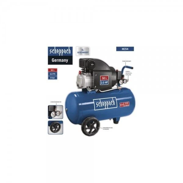 SCHEPPACH Kompressor HC54 230V 50Hz 1500W 50L 4 SCHEPPACH Kompressor HC54 230V 50Hz 1500W 50L – Bild 2