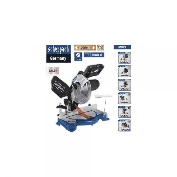 SCHEPPACH Kappsäge HM80L 220-240V 50Hz 1500W 4 SCHEPPACH Kappsäge HM80L 220-240V 50Hz 1500W – Bild 2